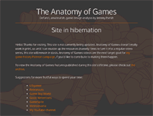 Tablet Screenshot of anatomyofgames.com